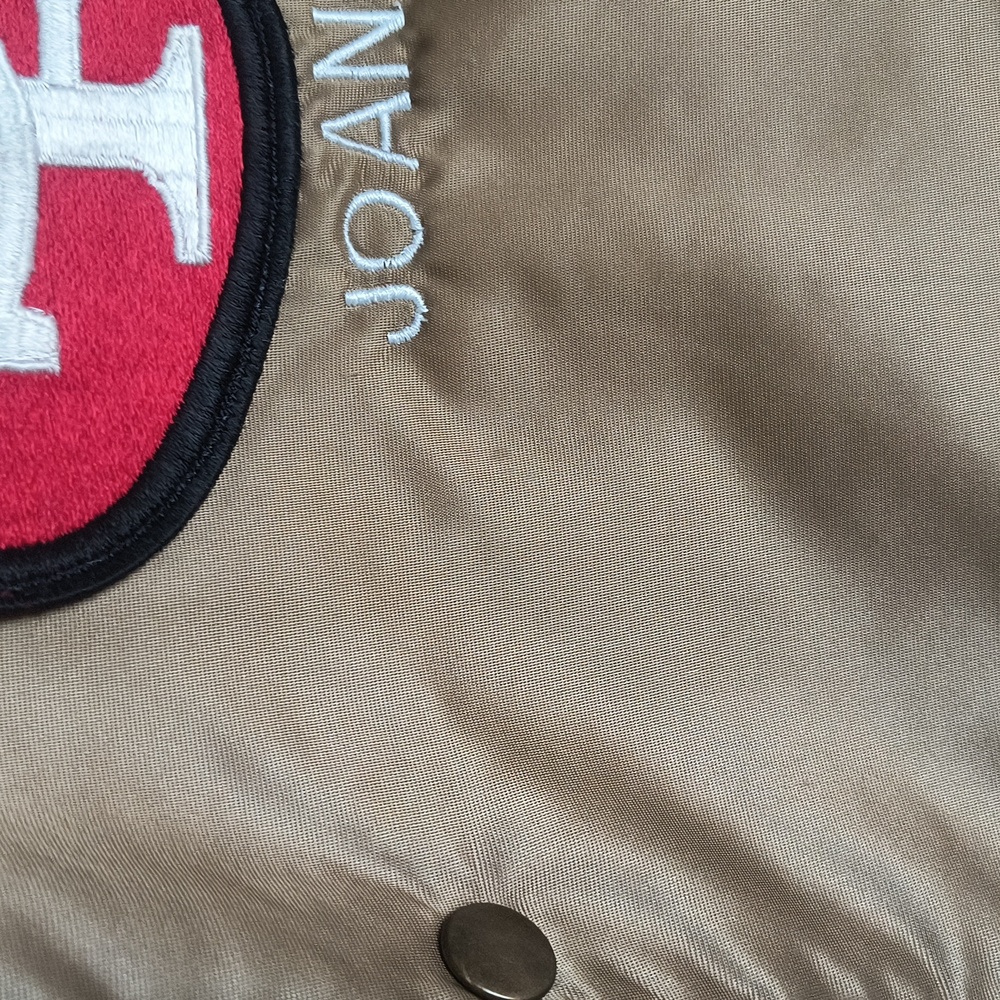 VTG NFL Super Bowl 19 Champions San Francisco 49ers Gold Bomber Starter Jacket - Picture 7 of 17